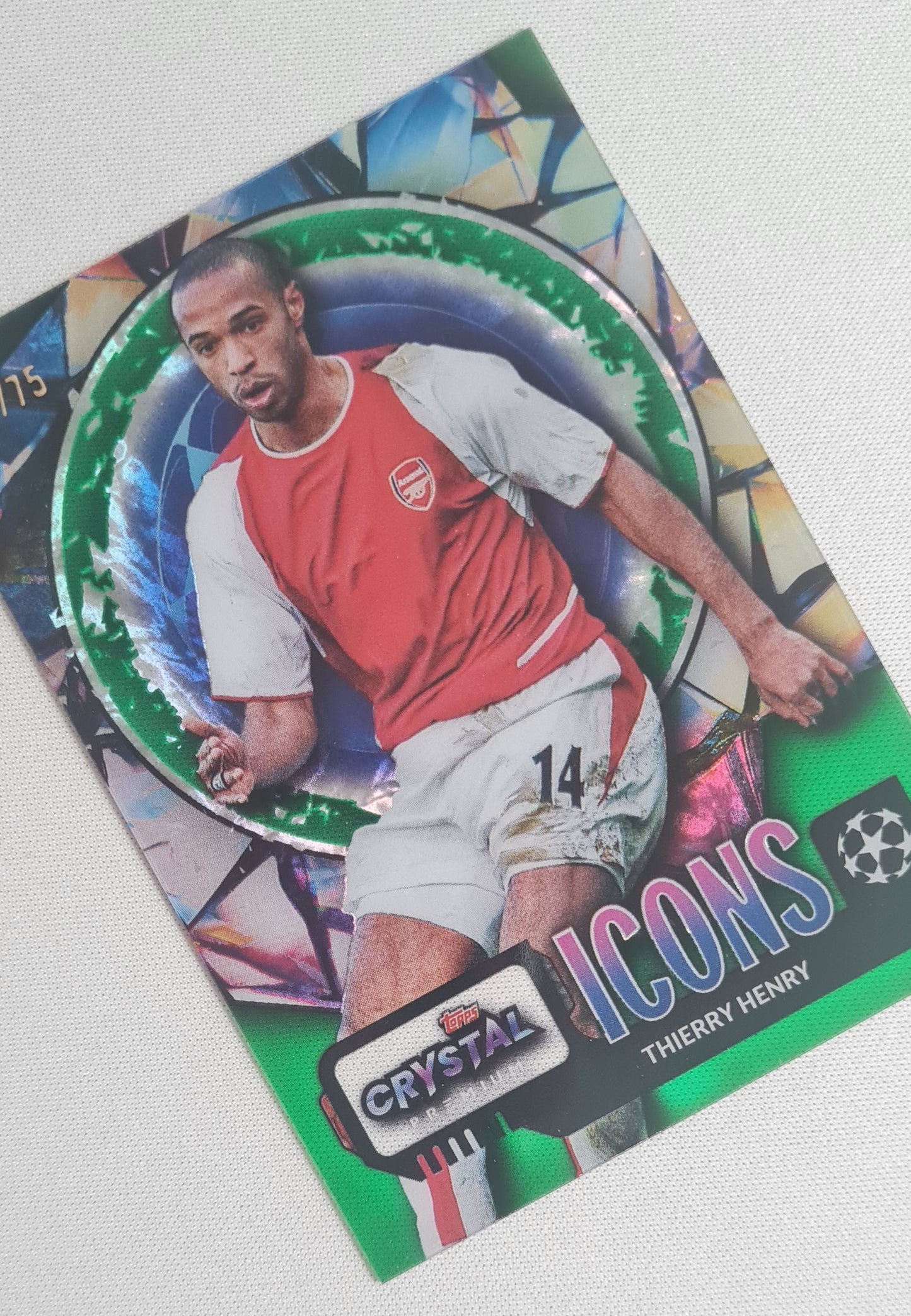 Thierry Henry - 2024 Topps Crystal Premium CL Icons Green 21/75 #UI-4 Arsenal FC