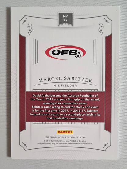 Marcel Sabitzer - 2018 Panini National Treasure Soccer National Team Austria #77 /25