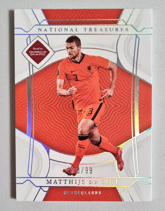 Matthijs De Ligt - 2022 Panini National Treasures Road to FIFA World Cup /99 #93 Netherlands