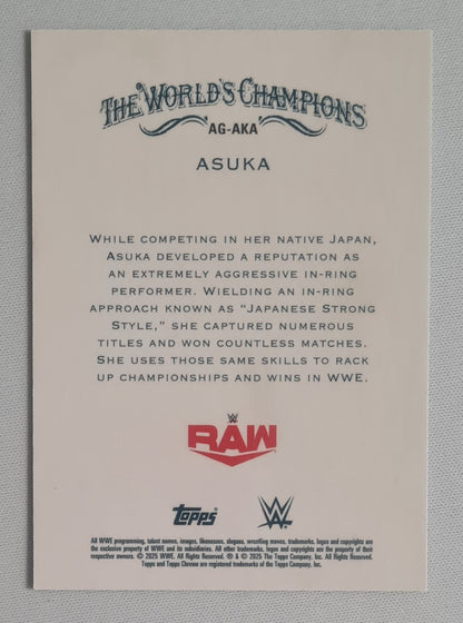 Asuka - 2025 Topps WWE RAW The World's Champions - Topps Allen & Ginter #AG-AKA /85 Refractor