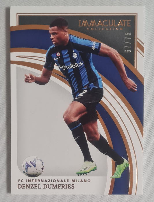 Denzel Dumfries - 2022/23 Panini Immaculate Collection Soccer FC Internazionale Milano #77 /75