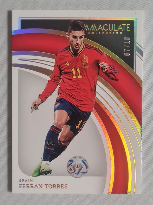 Ferran Torres - 2022/23 Panini Immaculate Collection Soccer National Team Spain #173 /10