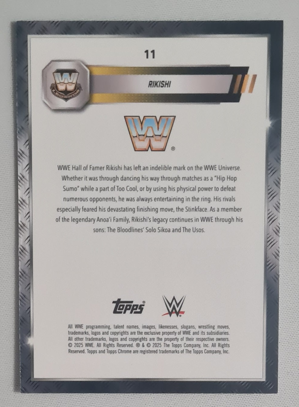Rikishi - 2025 Topps Chrome WWE Wrestling #11 Refractor