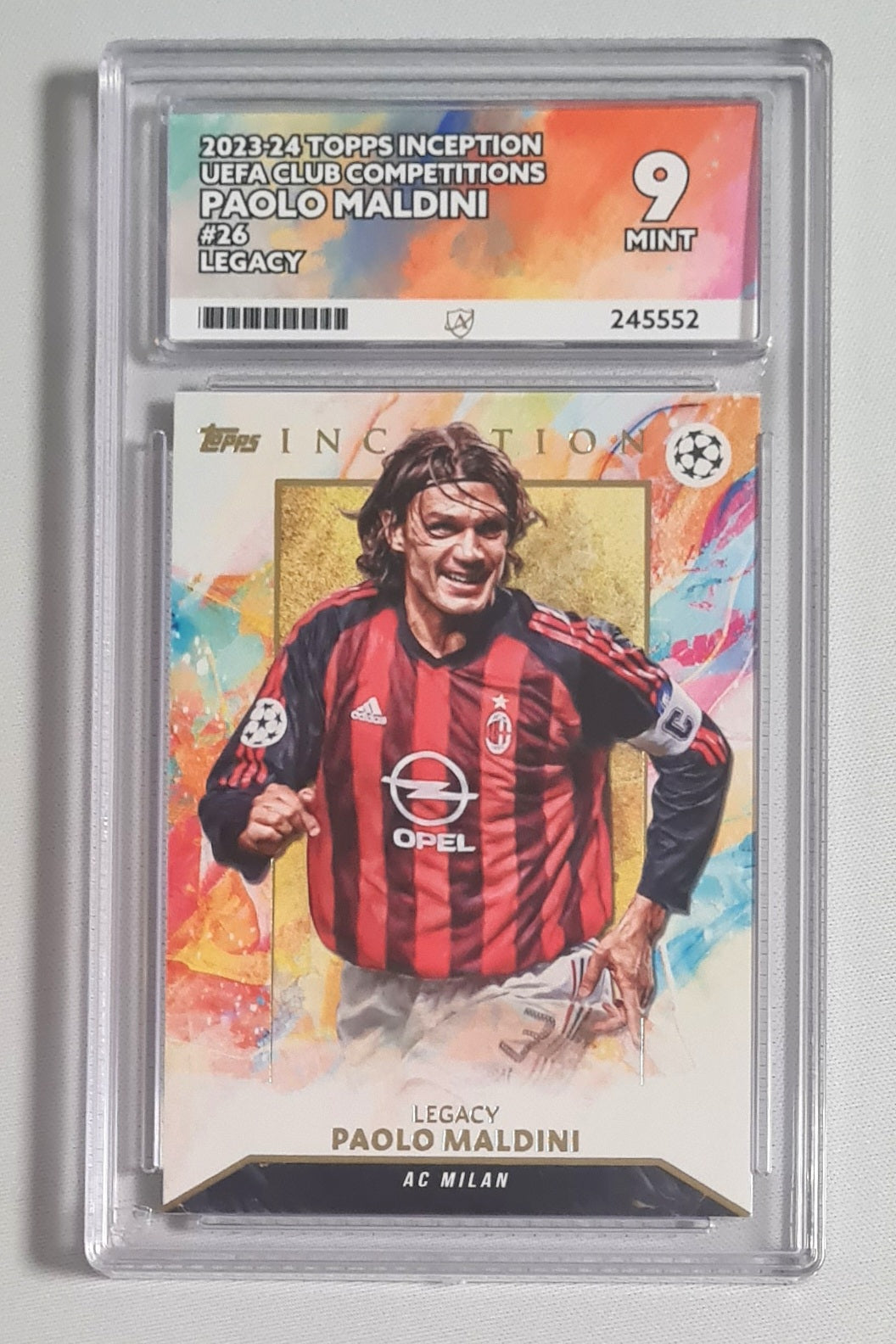 Paolo Maldini - 2023/24 Topps Inception UEFA Club Competition Legacy AC Milan #26 ACE 9 MINT