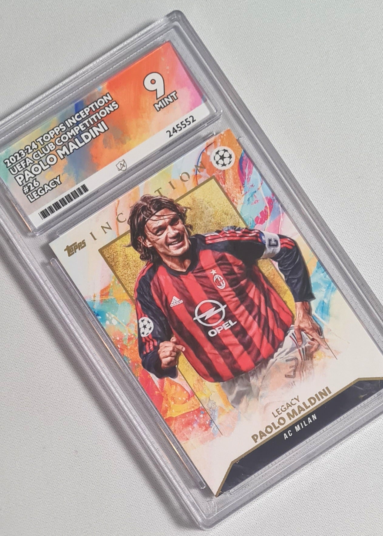 Paolo Maldini - 2023/24 Topps Inception UEFA Club Competition Legacy AC Milan #26 ACE 9 MINT