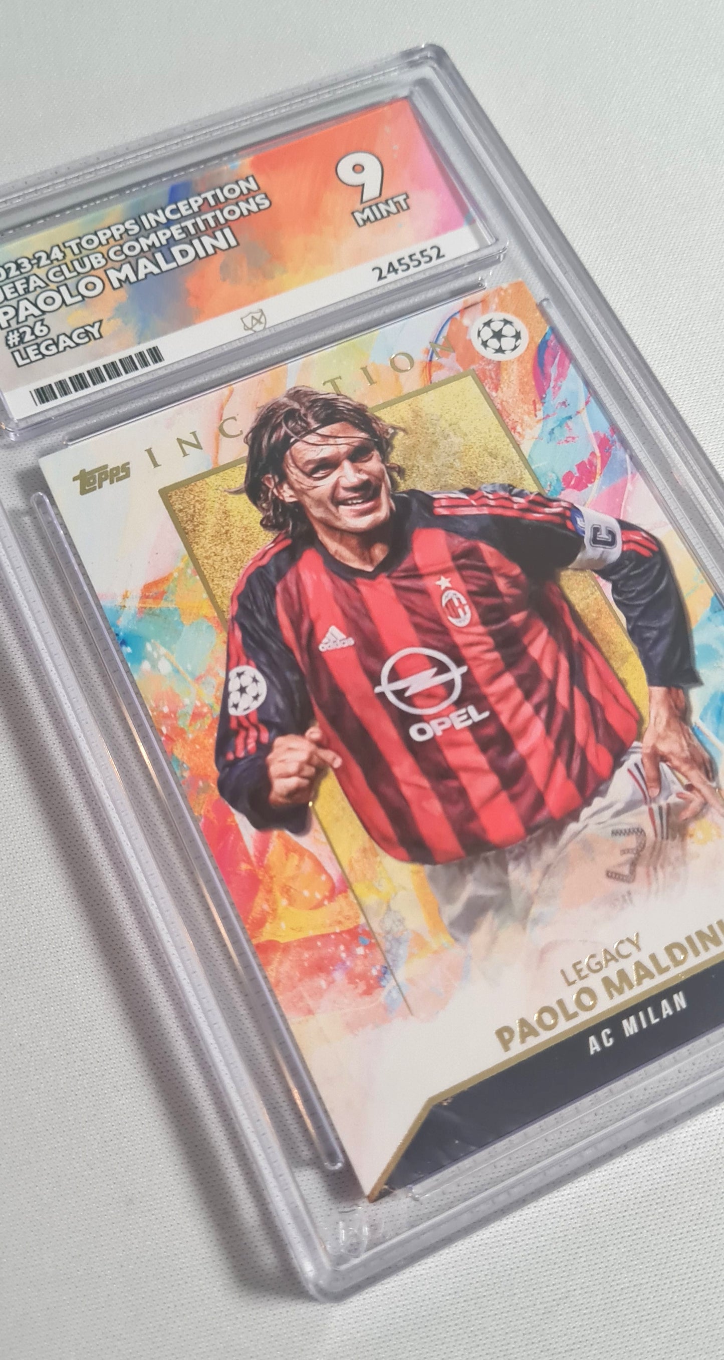 Paolo Maldini - 2023/24 Topps Inception UEFA Club Competition Legacy AC Milan #26 ACE 9 MINT