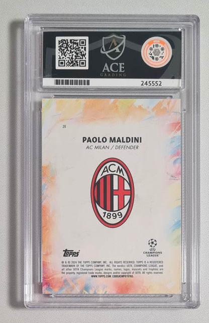 Paolo Maldini - 2023/24 Topps Inception UEFA Club Competition Legacy AC Milan #26 ACE 9 MINT