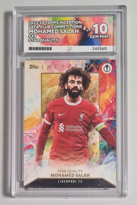 Mohamed Salah - 2023/24 Topps Inception UEFA Club Competition Star Quality Liverpool #49 ACE 10 GEM MINT