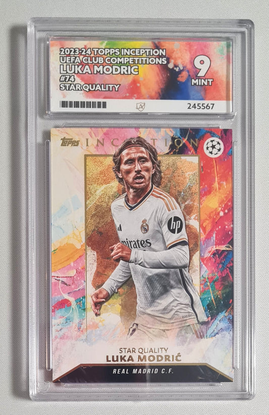 Luka Modric - 2023/24 Topps Inception UEFA Club Competition Star Quality Real Madrid #74 ACE 9 MINT