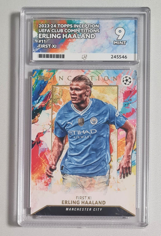 Erling Haaland - 2023/24 Topps Inception UEFA Club Competition First XI Manchester City #11 ACE 9 MINT