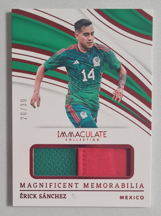 Erick Sanchez - 2023/24 Panini Immaculate Collection Soccer National Team Mexico #MG-ESZ /Patch /30