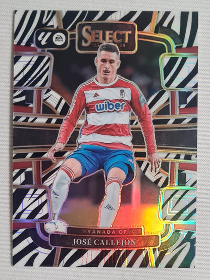 Jose Callejon - 2023/24 Panini Select La Liga Soccer Granada C.F. #41 Zebra Prizm /25 SSP