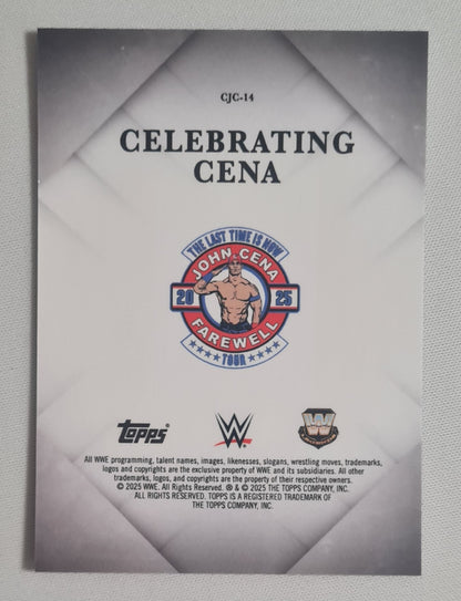 John Cena - 2025 Topps WWE Wrestling Celebrating #CJC-14 Refractor