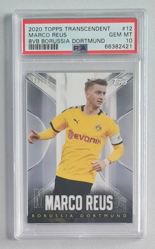 Marco Reus - 2020 Topps Transcendent BVB Borussia Dortmund #12 /100 PSA 10 GEM MINT