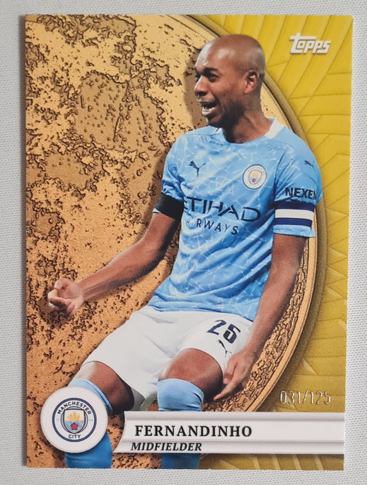 Fernandinho - 2024 Topps EPL Manchester City Gold Moon Yellow #48 /125