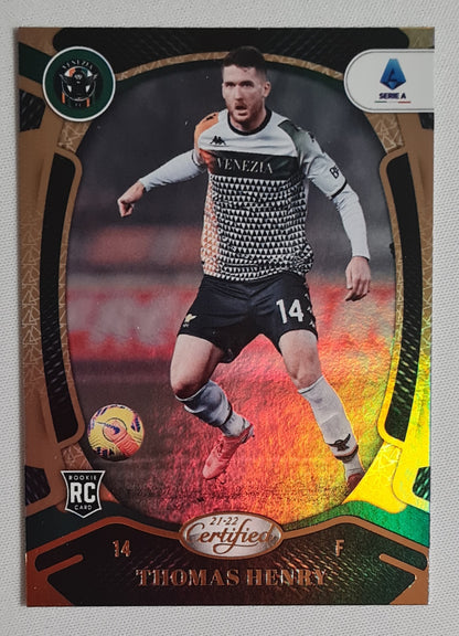 Thomas Henry - 2021/22 Panini Chronicles Certified Serie A Soccer (RC) #170 Refractor