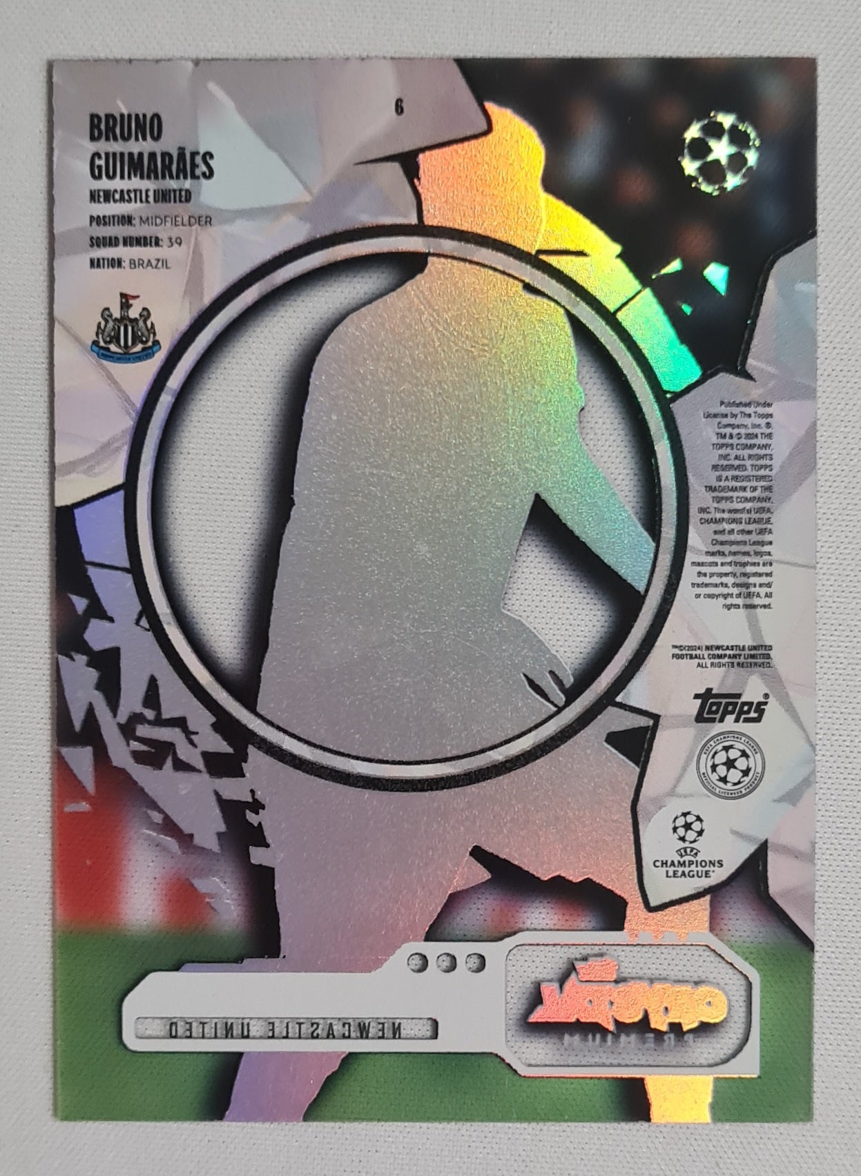 Bruno Guimaraes - 2024 Topps Newcastle United Crystal Premium #6