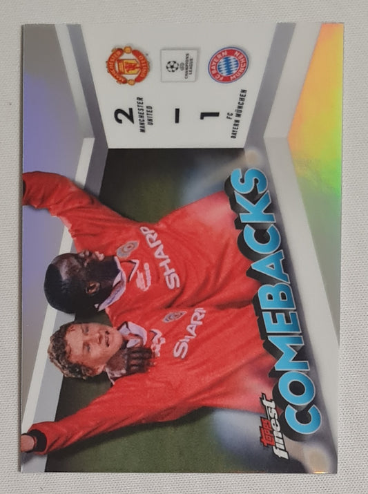 Manchester United ComeBacks - 2024 Topps Finest Comebacks (2-1) #FC-4 Refractor