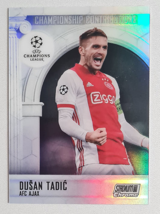 Dusan Tadic - 2021 Topps Chrome AFC Ajax Championship Contributions #CC-DT Refractor