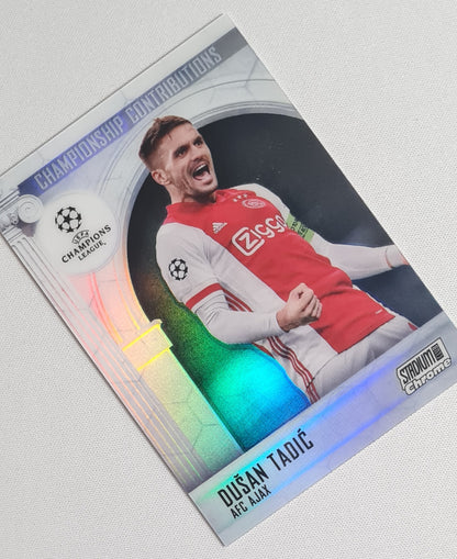 Dusan Tadic - 2021 Topps Chrome AFC Ajax Championship Contributions #CC-DT Refractor