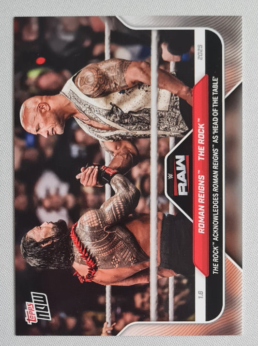 Roman Reigns & The Rock - 2025 Topps Now WWE Wrestling RAW #3