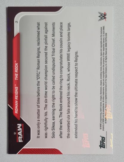 Roman Reigns & The Rock - 2025 Topps Now WWE Wrestling RAW #3
