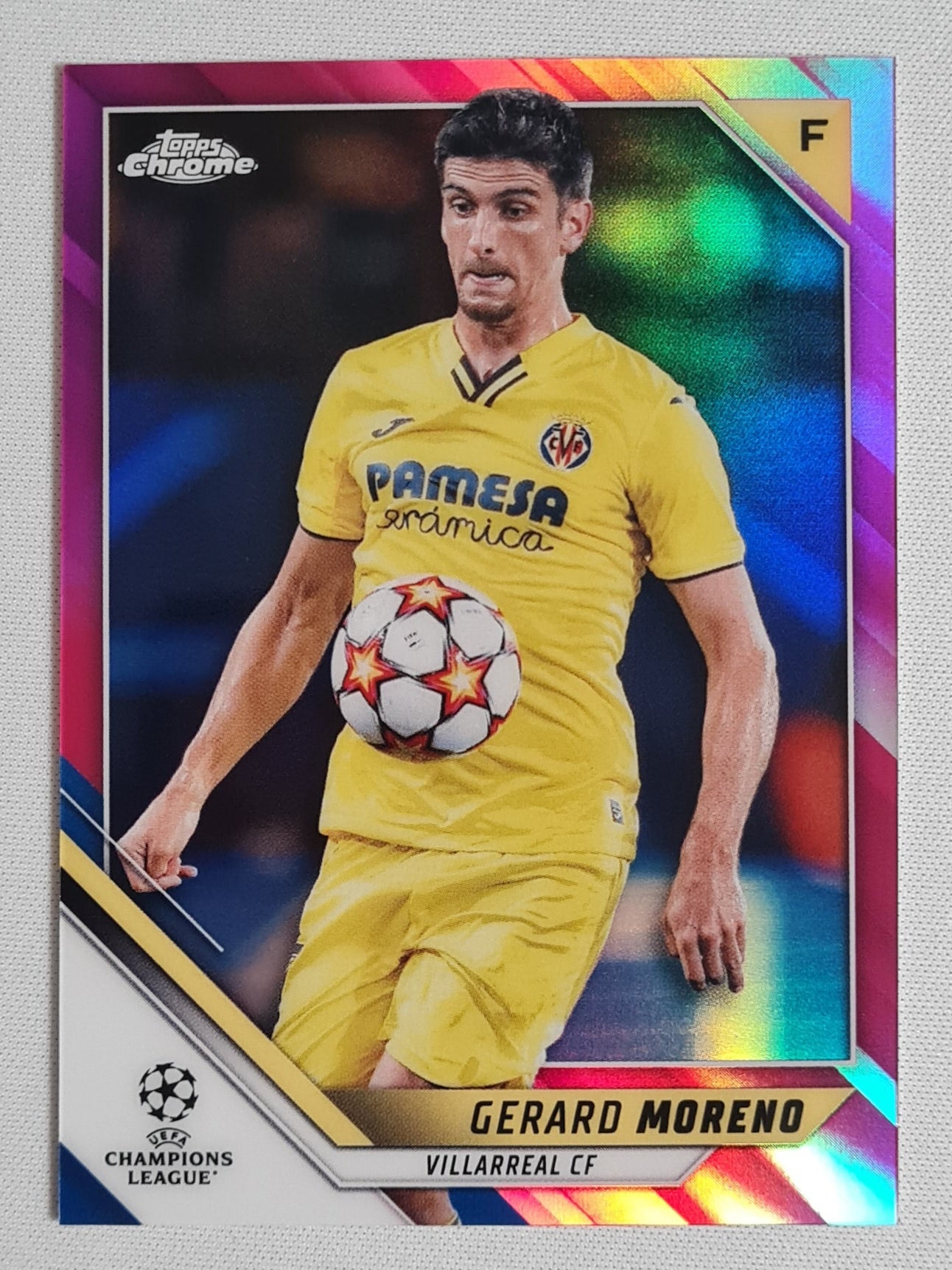 Gerard Moreno - 2022 Topps Chrome Champions League Villarreal CF #23 /175 Pink