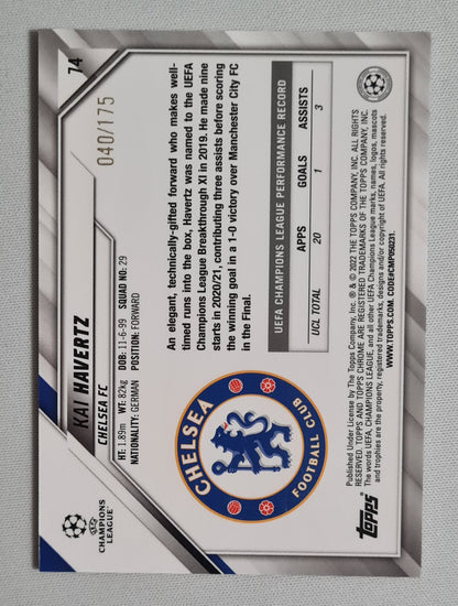 Kai Havertz - 2022 Topps Chrome Champions League Chelsea FC #74 /175 Pink