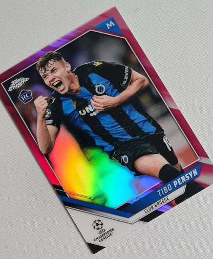 Tibo Persyn - 2022 Topps Chrome Champions League Club Brugge KV #40 /175 Pink