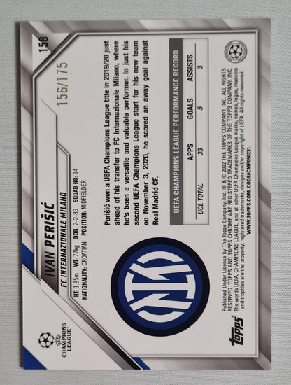 Ivan Perisic - 2022 Topps Chrome Champions League FC Internazionale Milano #158 /175 Pink