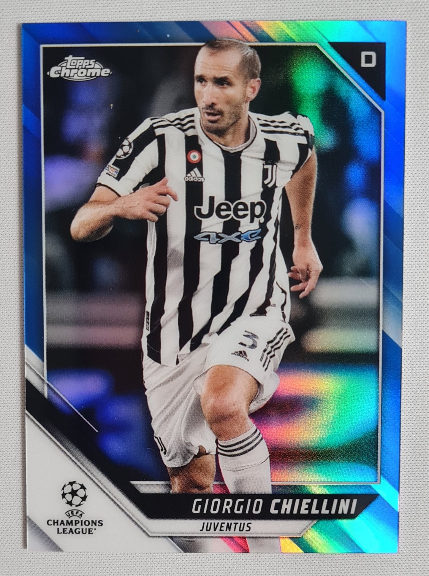 Giorgio Chiellini - 2022 Topps Chrome Champions League Juventus #82 /150 Blue