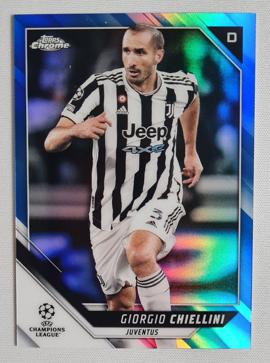 Giorgio Chiellini - 2022 Topps Chrome Champions League Juventus #82 /150 Blue