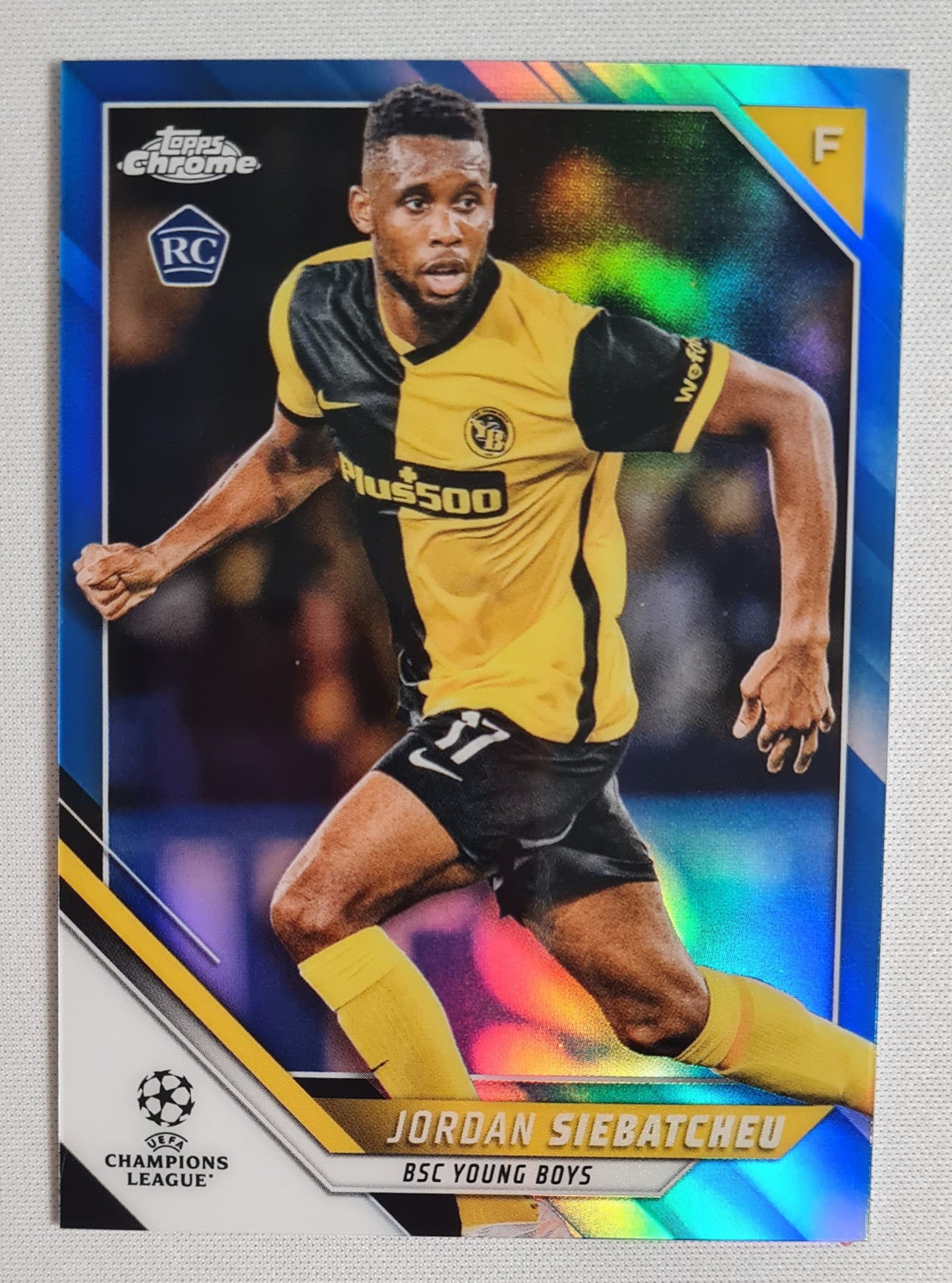 Jordan Siebatcheu - 2022 Topps Chrome Champions League (RC) BSC Young Boys #181 /150 Blue