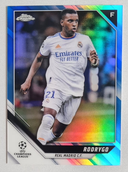 Rodrygo - 2022 Topps Chrome Champions League Real Madrid #161 /150 Blue