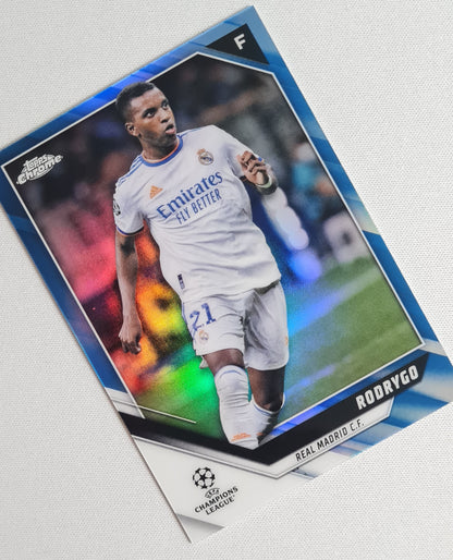 Rodrygo - 2022 Topps Chrome Champions League Real Madrid #161 /150 Blue