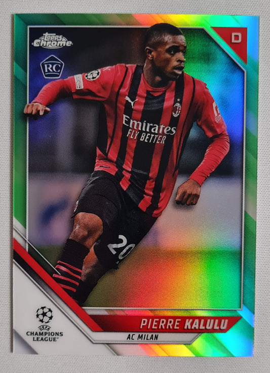 Pierre Kalulu - 2022 Topps Chrome Champions League AC Milan #67 /99 Green