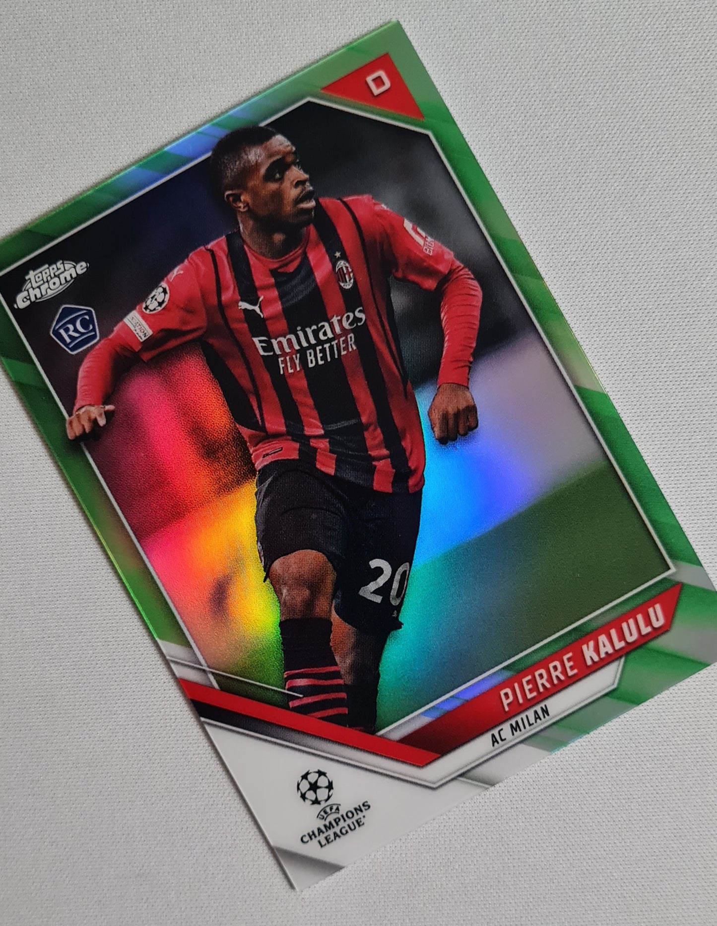 Pierre Kalulu - 2022 Topps Chrome Champions League AC Milan #67 /99 Green