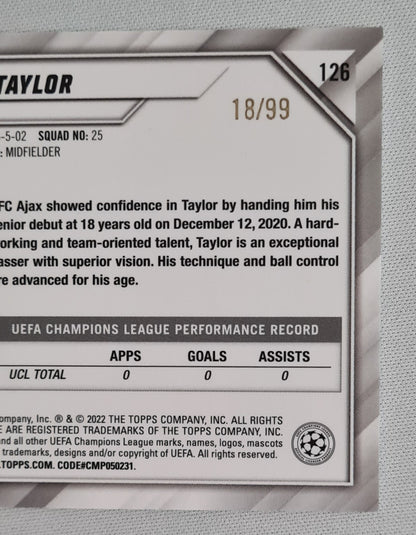 Kenneth Taylor - 2022 Topps Chrome Champions League AFC Ajax #126 /99 Green