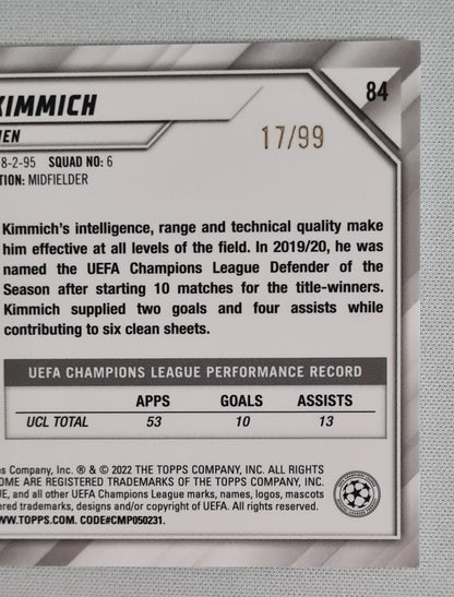 Joshua Kimmich - 2022 Topps Chrome Champions League FC Bayern Munchen #84 /99 Green