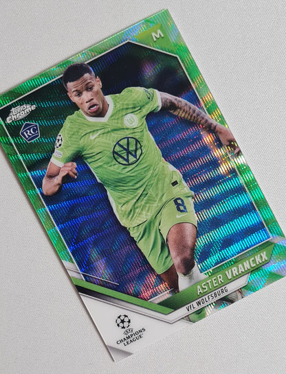 Aster Vranckx - 2022 Topps Chrome Champions League (RC) VFL Wolfsburg #192 /99 Green