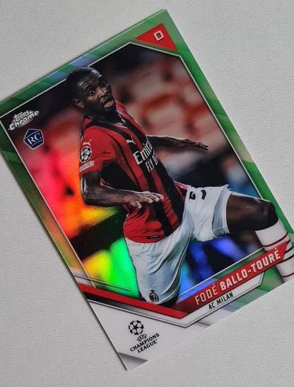 Fode Ballo-Toure - 2022 Topps Chrome Champions League (RC) AC Milan #98 /99 Green
