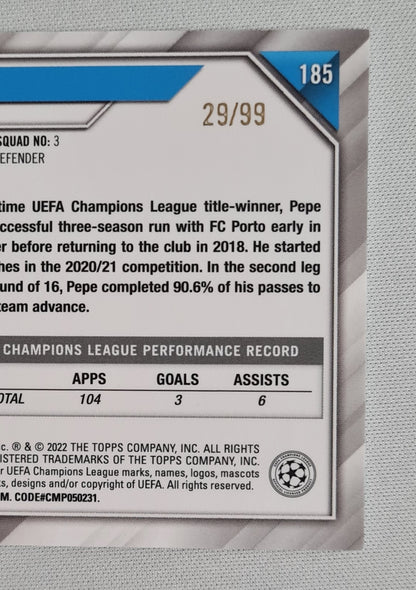 Pepe - 2022 Topps Chrome Champions League FC Porto #185 /99 Green