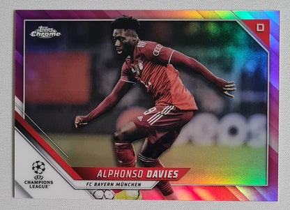 Alphonso Davies - 2022 Topps Chrome Champions League FC Bayern Munchen #88 /175 Pink