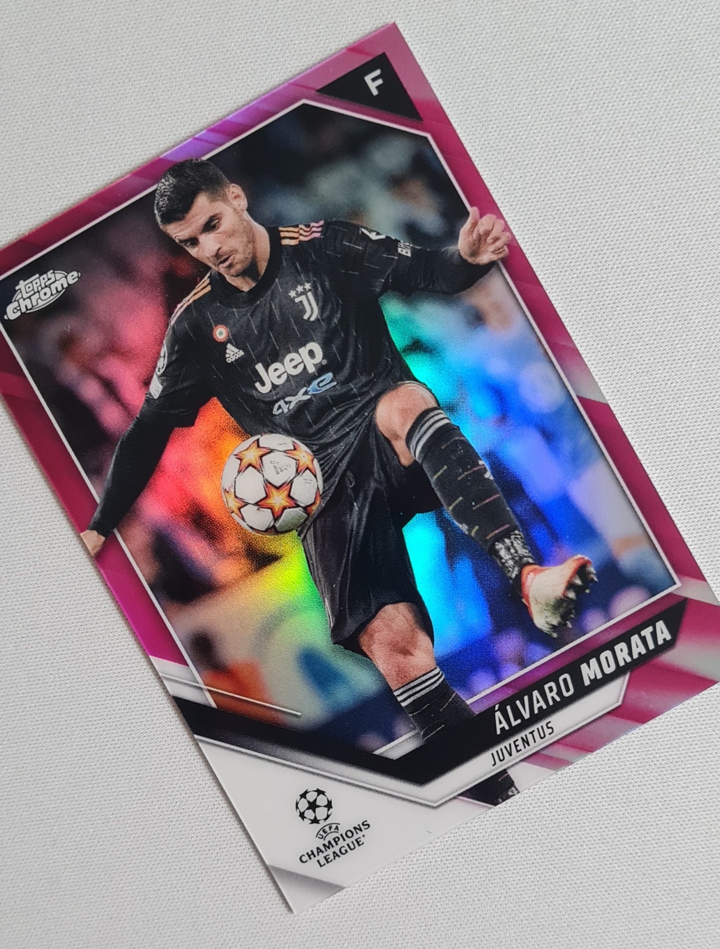 Alvaro Morata - 2022 Topps Chrome Champions League Juventus #101 /175 Pink