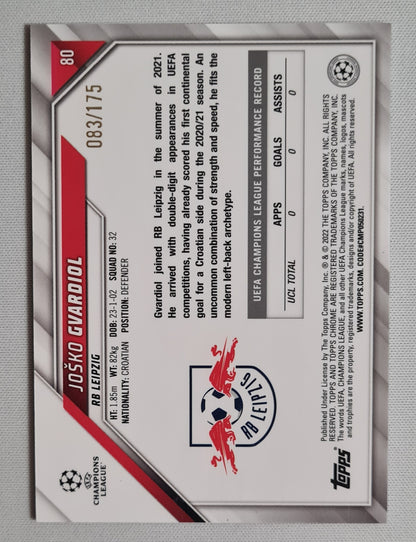 Josko Gvardiol - 2022 Topps Chrome Champions League RB Leipzig #80 /175 Pink