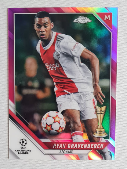 Ryan Gravenberch - 2022 Topps Chrome Champions League AFC Ajax #72 /175 Pink