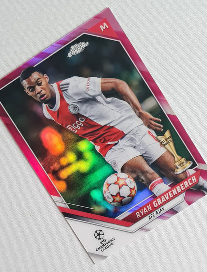 Ryan Gravenberch - 2022 Topps Chrome Champions League AFC Ajax #72 /175 Pink
