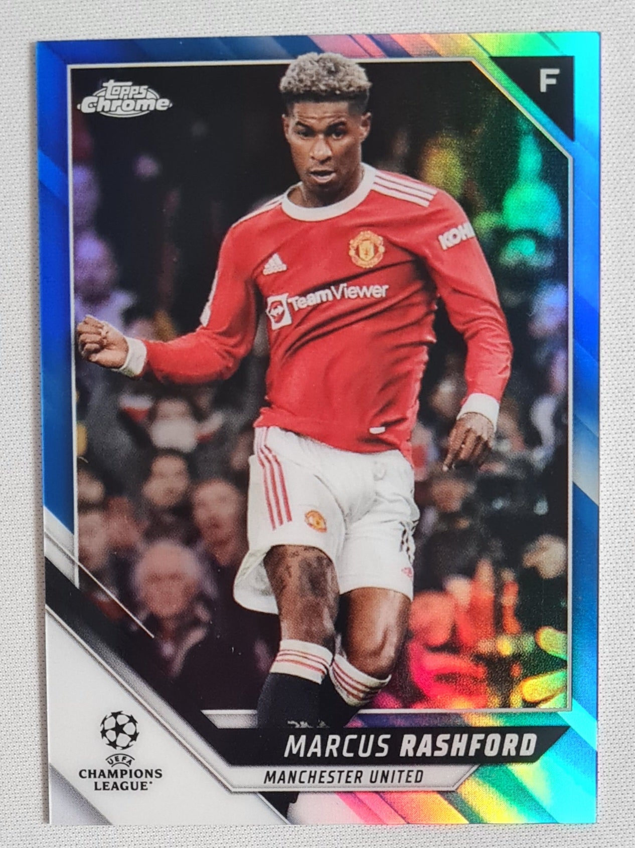 Marcus Rashford - 2022 Topps Chrome Champions League Manchester United #111 /150 Blue