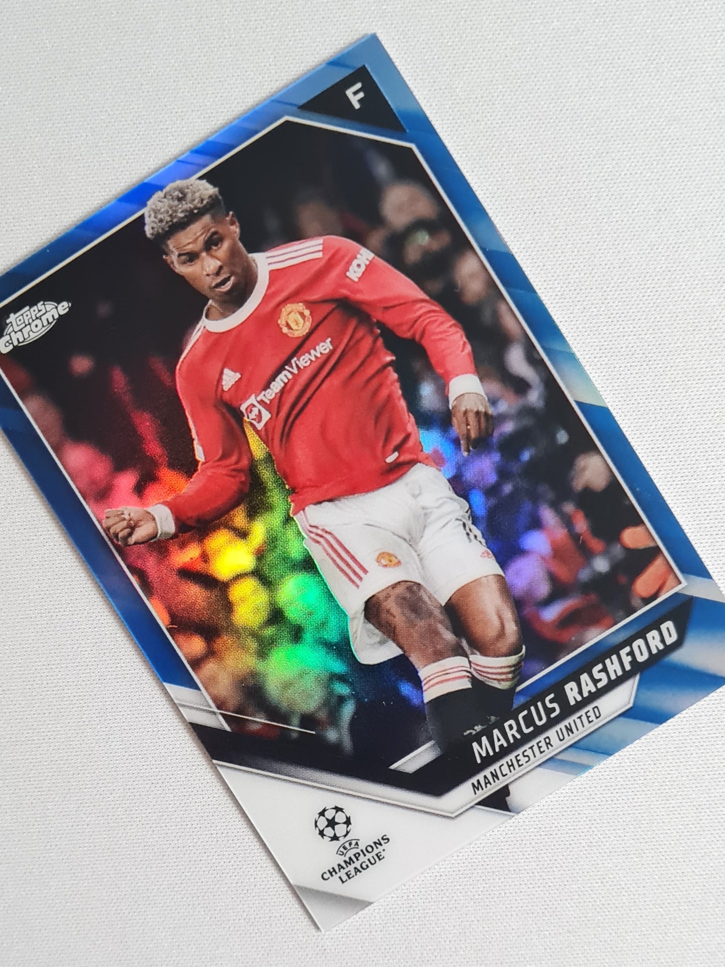 Marcus Rashford - 2022 Topps Chrome Champions League Manchester United #111 /150 Blue