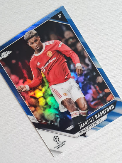 Marcus Rashford - 2022 Topps Chrome Champions League Manchester United #111 /150 Blue